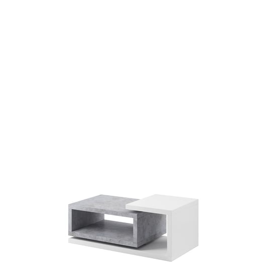 Stolik kawowy do pokoju prostokątny BOTA 120 cm w kolorze biały / beton MKSMEBLE