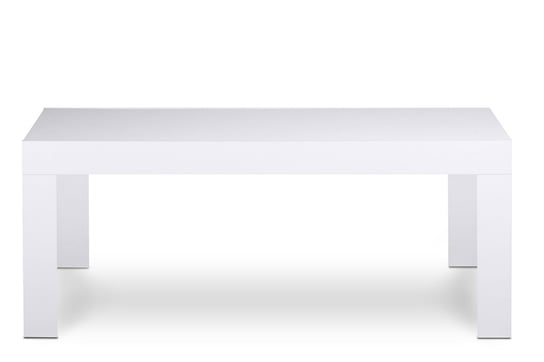 Stolik kawowy EMPROS biały połysk, 120x42x60, płyta wiórowa Konsimo