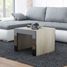 Stolik kawowy kwadratowy, Tucson, beżowo-czarny, 60x60x50 cm High Glossy Furniture