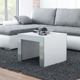 Stolik kawowy kwadratowy Tucson, biało-szary, 60x60x50 cm High Glossy Furniture