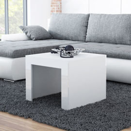 Stolik kawowy kwadratowy Tucson, biały, 60x60x50 cm High Glossy Furniture