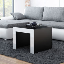 Stolik kawowy kwadratowy Tucson, czarno-biały, 60x60x50 cm High Glossy Furniture
