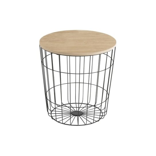Stolik kawowy LECTUS Basket, czarno-jasnobrązowy, 41x39x39 cm Lectus