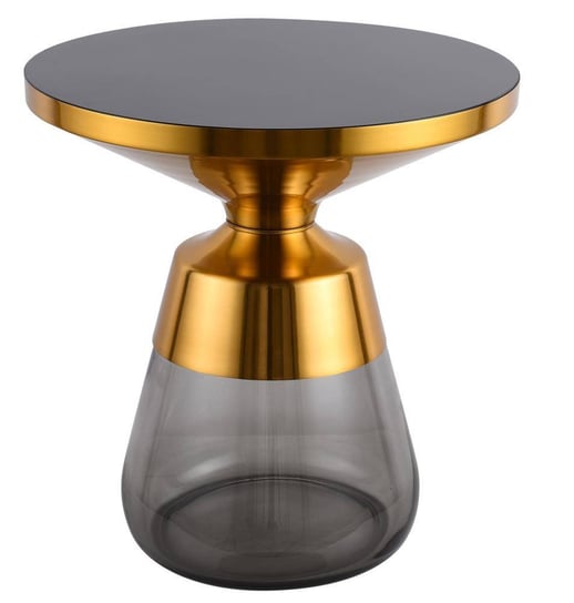 Stolik kawowy metalowy z szarym szkłem Inna marka