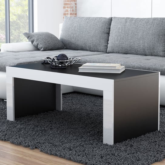 Stolik kawowy Tucson, czarno-biały, 120x60x50 cm High Glossy Furniture