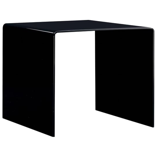 Stolik kawowy VidaXL, czarny, szkło hartowane, 50x50x45 cm vidaXL