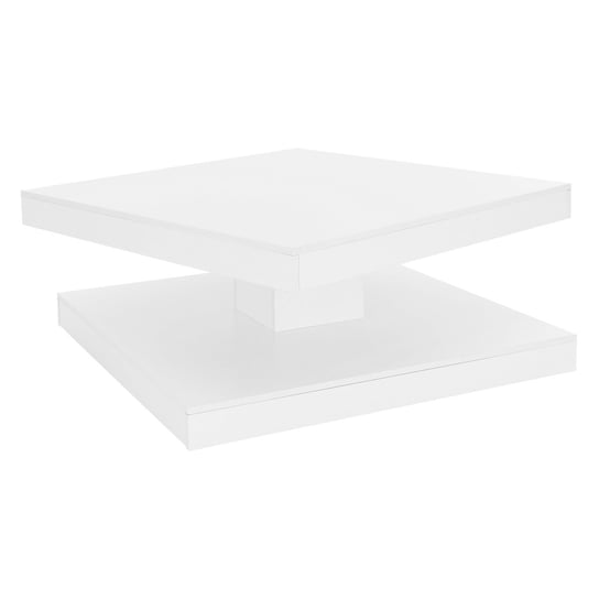 Stolik kawowy z obrotowym blatem 360° 78x78x36 Biała płyta wiórowa ML-DESIGN