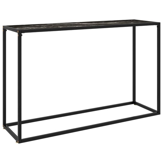 Stolik konsolowy, czarny, 120x35x75 cm, szkło hartowane vidaXL