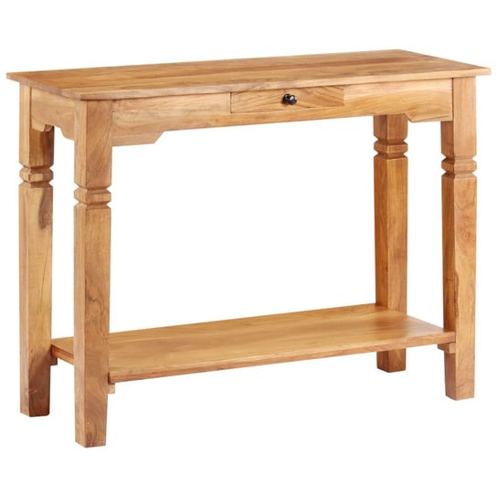 Stolik konsolowy drewniany 100x40x76 cm, rustykaln / AAALOE Zakito