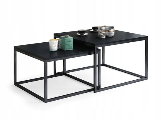 stolik ława industrial podwójny loft czarny mat Inna marka