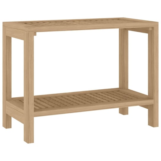 Stolik łazienkowy drewniany 60x30x45 cm, tekowy Zakito