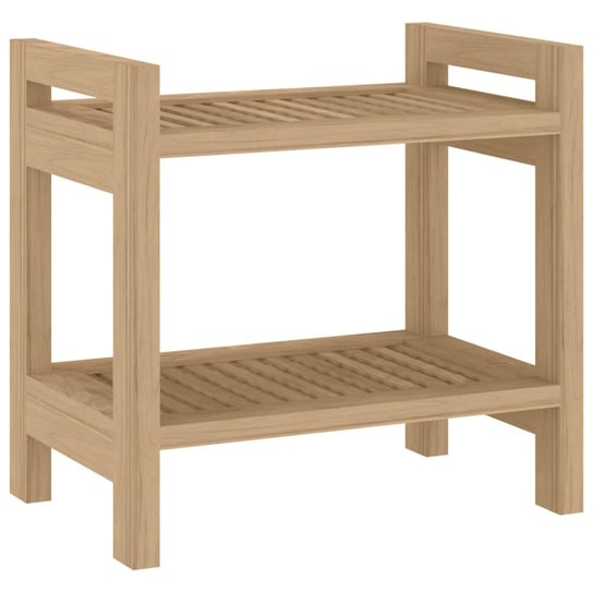 Stolik łazienkowy drewniany tekowy 45x30x45 cm Zakito