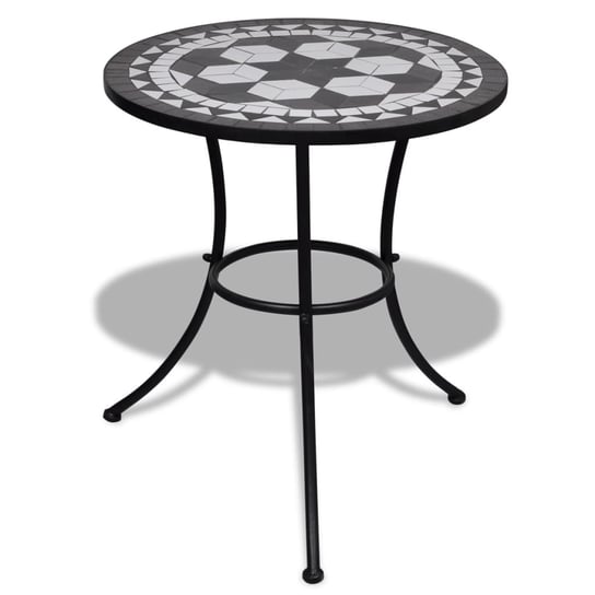 Stolik mozaikowy 60x70 cm, czarno-biały / AAALOE Inna marka
