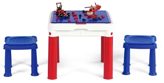 Stolik na klocki typu Lego Construct Table, 51x51x46 cm Curver