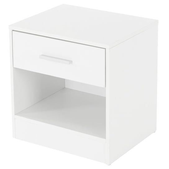 Stolik nocny z szufladą i otwartą komorą 36,5x38,5x30 cm White Wood ML-DESIGN