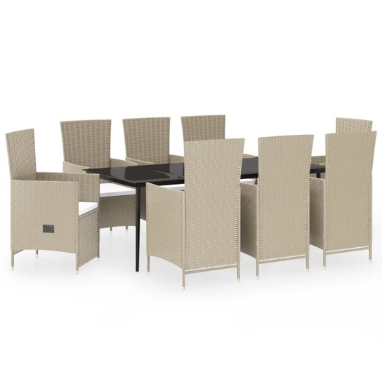 Stolik ogrodowy 200x100cm + 6 krzeseł + 2 krzesła Inna marka