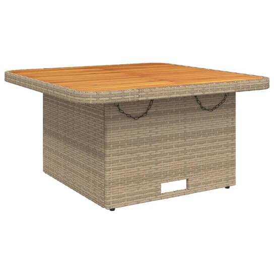 Stolik ogrodowy rattanowy 80x80x40/71 cm beżowo-br Zakito Europe