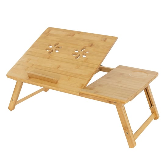 Stolik pod laptopa składany brązowy z drewna ML-Design ML-DESIGN