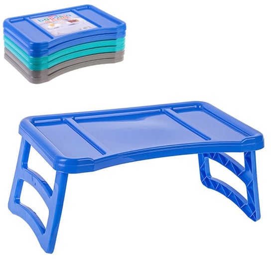 Stolik składany PLASTIC FORTE, niebieski, 51x33x21,5 cm Plastic Forte