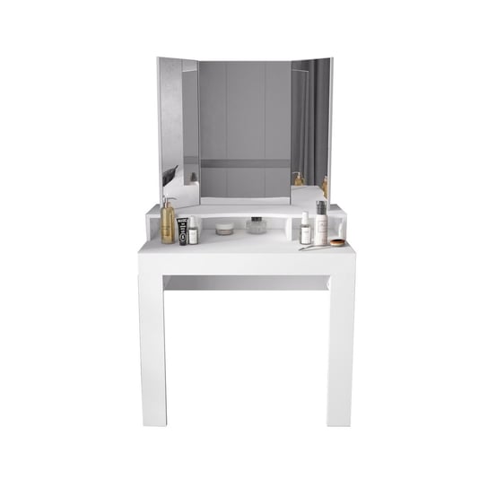 Stolik toaletowy z lustrem 895x155x435 cm biały MDF ML-DESIGN