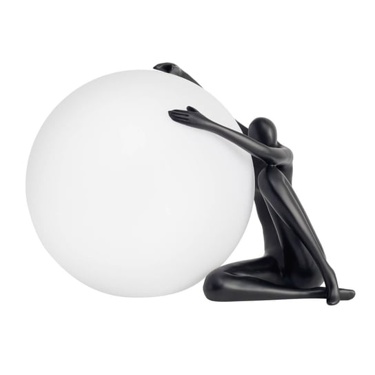 Stolikowa lampa WOMEN ST-6020-A black Step kula ball szklana biała czarna Step Into Design
