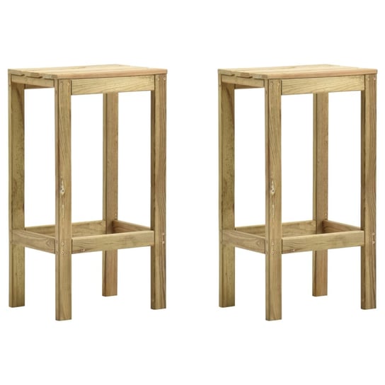 Stołki barowe drewniane 40x36x75 cm, impregnowane, Inna marka
