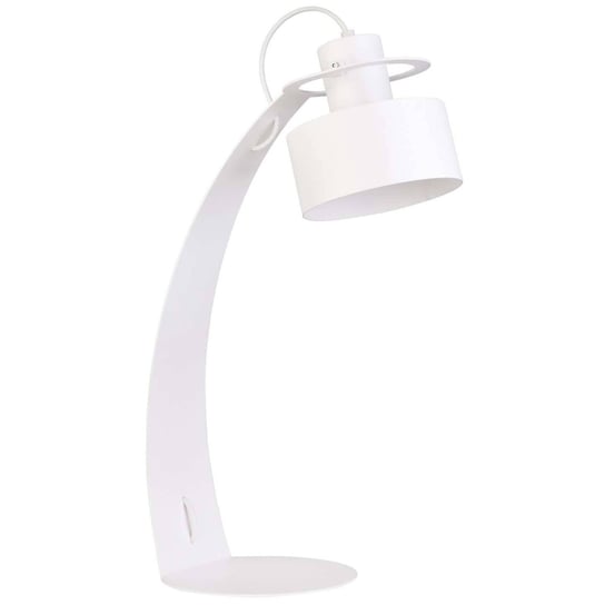 Stołowa LAMPA loftowa RIF stojąca LAMPKA biurkowa industrialny reflektorek metalowy biały Sigma