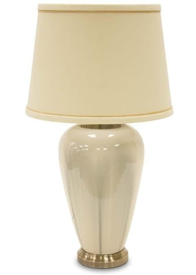 Stołowa Lampa Z Kloszem Kremowa Ceramiczna Art-Pol