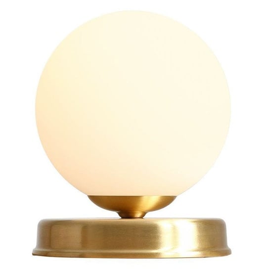 Stołowa lampka BALL 1076B40_S Aldex szklana kula mosiądz Aldex