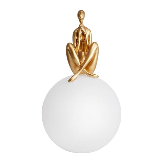 Stołowa lampka do sypialni WOMEN ST-6022-B gold Step okrągła kulista biała złota Step Into Design