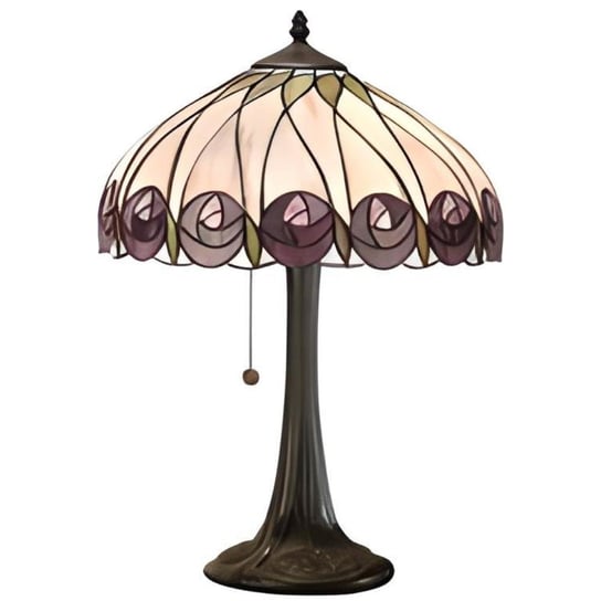 Stołowa lampka Hutchinson 64177 Endon itraż Tiffany kwiaty brązowa ENDON