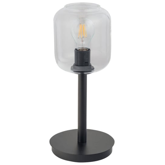 Stołowa LAMPKA loftowa GLOSS 50262 Sigma szklana LAMPA stojąca na biurko czarna przezroczysta Sigma
