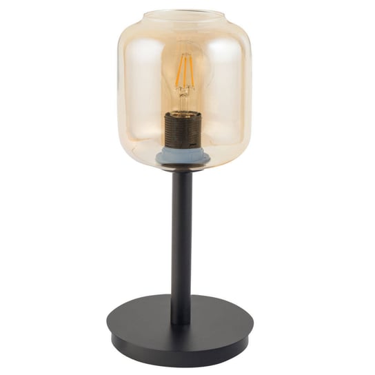 Stołowa LAMPKA loftowa GLOSS 50263 Sigma szklana LAMPA stojąca na biurko czarna bursztynowa Sigma