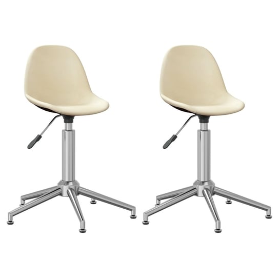 Stołowe krzesło obrotowe, kremowe, 43x45x(72,5-97, / AAALOE Inna marka