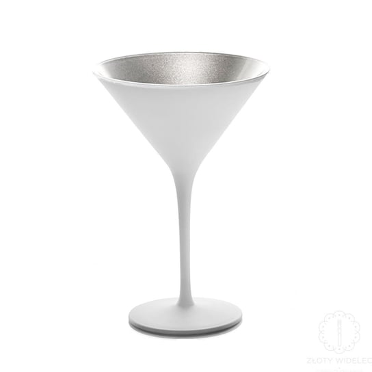 Stolzle Lausitz Olympic białe ze srebrnym kieliszki do koktajli, drinków 240 ml. 6 szt. Stolzle Lausitz