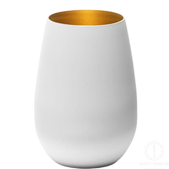 Stolzle Lausitz Olympic białe ze złotym szklanki do drinków, wody, napojów, 465 ml. 6 szt. Stolzle Lausitz