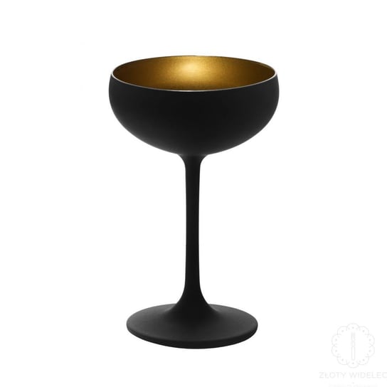Stolzle Lausitz Olympic czarne ze złotym kieliszki do drinków, szampana, koktajli, 230 ml. 6 szt. Stolzle Lausitz