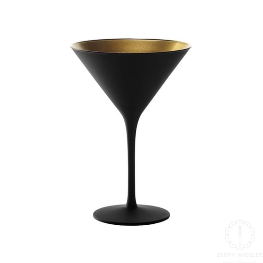 Stolzle Lausitz Olympic czarne ze złotym kieliszki do drinków, szampana, koktajli, 240 ml. 6 szt. Stolzle Lausitz