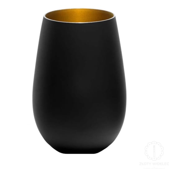 Stolzle Lausitz Olympic czarne ze złotym szklanki do drinków, wody, napojów, 465 ml. 6 szt. Stolzle Lausitz