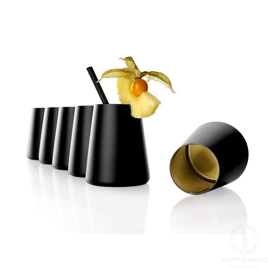 Stolzle Lausitz Power Olympic czarno złote kieliszki, szklanki do wina bez nóżki 380 ml. 6 szt. Stolzle Lausitz