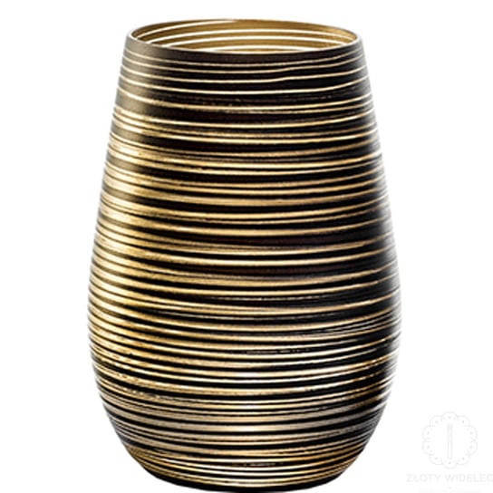 Stolzle Lausitz Twister Olympic szklanki czarne ze złotym 465 ml. 6 szt. Stolzle Lausitz
