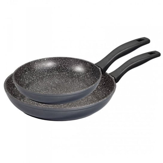 Stoneline Pan Set of 2 10640 Frying, Diameter 20/26 cm, Suitable for induction hob, Fixed handle, Anthracite Stoneline