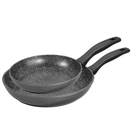 Stoneline Pan Set of 2 6937 Frying, Diameter 24/28 cm, Suitable for induction hob, Fixed handle, Anthracite Stoneline