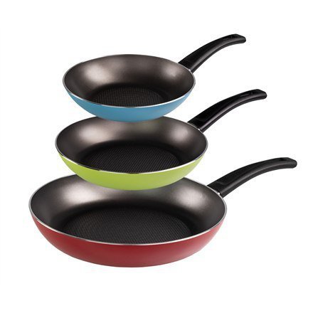 Stoneline VERY TITAN Pan set of 3 21164 Frying, Diameter 20/24/28 cm, Suitable for induction hob, Fixed handle, Blue/Colorful/Gr Stoneline