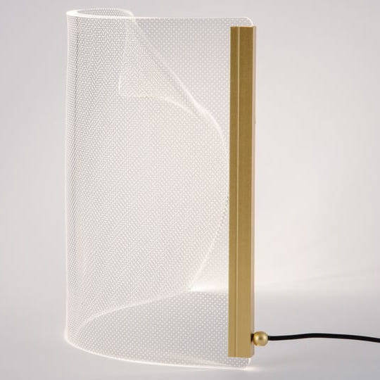 Stoowa LAMPKA modernistyczna CALI LE41367 Luces Exclusivas stojąca LAMPKA na biurko LED 6W 3000K falująca złota Luces Exclusivas