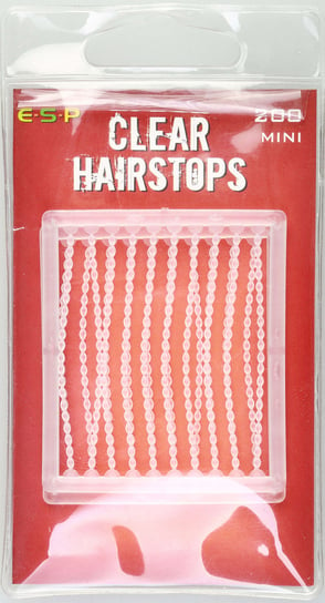 Stopery do kulek proteinowych i pelletu E-S-P Hairstops Clear MINI 200szt E-S-P