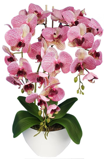 Storczyk Sztuczny Kwiaty Orchidea 3P Guma Jak Żywy,fioletowy Damich