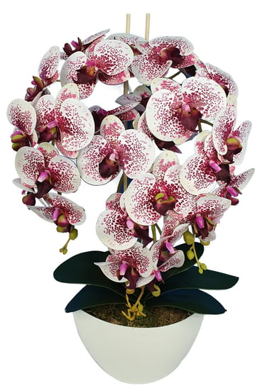 Storczyk Sztuczny Kwiaty Orchidea 3Pbk Guma Jak Żywy, fiolet Damich