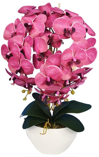 Storczyk Sztuczny Kwiaty Orchidea 3Prr Guma Jak Żywy, różowy Damich