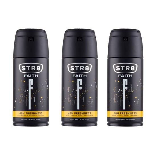 STR8 Faith Spray, Dezodorant, 3x150 ml Str8